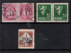 PERFINS "F D" 5 merker inkl 2 par