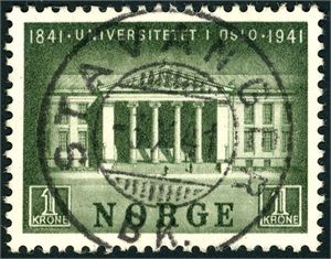 260. Universitet, vakkert fullstemplet "Stavanger BK."