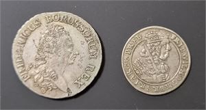 PREUSSEN 18 gröshchen 1684 (kv 1+) samt 1 Reichsdaler 1786 A (repa, kv. 1)
