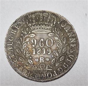 BRASILIEN 960 Reis 1819 Rio de Janeiro), R - D. Joao VI (1816-1826)-vackert! 26.89 g 0.896 silver Kv. 1+
