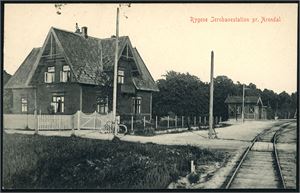 Rygene stasjon. 2 ulike kort i småformat.