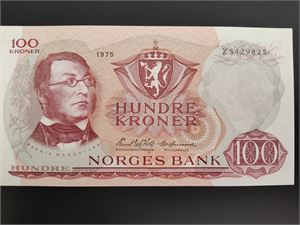 100 kroner 1975 Z 5-million erstatning ex. Skanfil