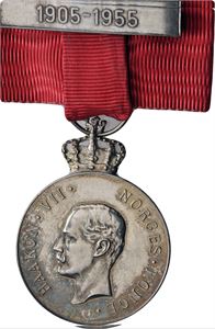 Haakon VII. Jubileumsmedalje 1905-1955. Kv0/01