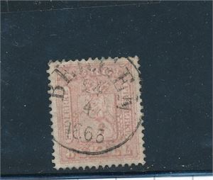Nk 10 o. 24 skill noe svakt stemplet "BERGEN 24-4-1865"