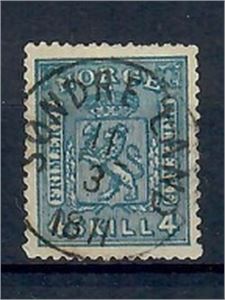 NK 8 nær praktstempla Søndre Land 11/3 1871.