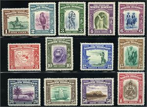 Br. Kolonier NORTH BORNEO 303-15. The 1939 set to 1 $   */**  (£ 390 as ** )