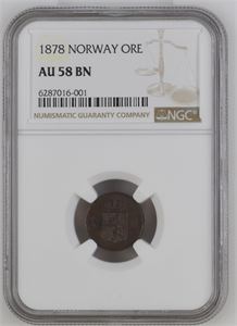 1 øre 1878 - NGC AU 58
