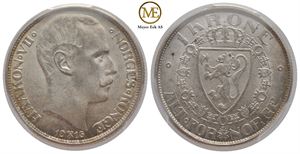 1 krone 1916 Haakon VII. Kv.0/01