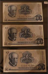 10 kroner 1979 HM, HO, HP. VK