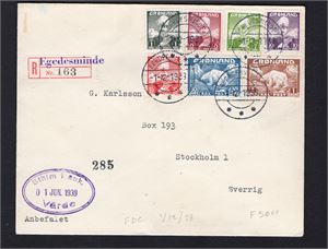 GRÖNLAND CHRISTIAN X. Isbjörn, Rek FDC 1.12.1983 skickat till Sverige. (F 5 000:-)