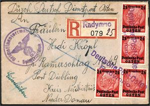 Poland. Some letters from Poland, German occupation in Poland and General Government. Also a few stamps and some litteratur.