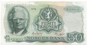 50 kroner 1976 Z.0200631. Kv.1