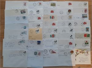 Brevlot: ca 500 håndstpl. bruksbrev C6 1980-2000 fra hele landet. God kvalitet