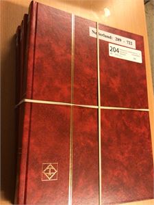 Nederland Dublettsamling i 4 Leuchtturm instikksbøker stemplet