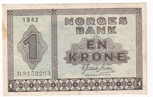 1 krone 1942 D