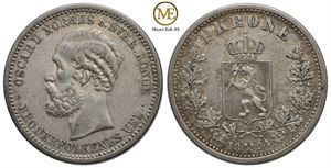 1 krone 1894 Oscar II. Kv.1+/01