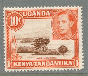 ENGELSKA KOLONIER, KUT 1941 (KENYA, UGANDA, TANGANIKA) SG 134B* 10 cent perf. 14x14. (SG £ 145)