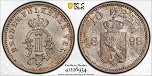 10 Øre 1898 Kv 0 PCGS MS64