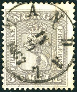 7. 3 skill, fullstemplet "Mandal" i 1867.
