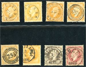 2,3,5. Seks 2 skilling-, en 3 skilling- og en 8 skilling Oscar.