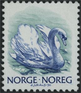 1086 v1. Kr 3,20 Svane 1990, variant "Uten valør".