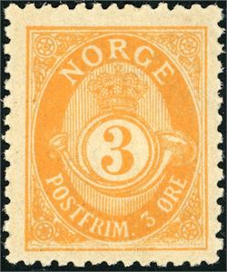 66. 3 øre grovtagget Knudsen. (1.100,-).