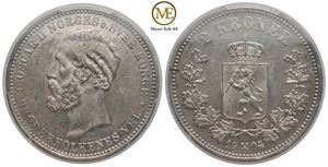 2 kroner 1904 Oscar II. Kv.0/01