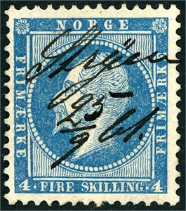 4. 4 skilling Oscar, anert med håndskrevet stedsnavn "Stryen 25/9 61" (SF).