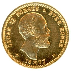 10 kroner 1877 i gull. 01