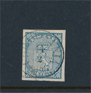 Nk 1 o. Pent merke med noe utydelig "CHRISTIANIA 14-2-1856"