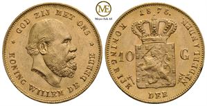 10 gylden 1875 Willem III. Kv.0/01