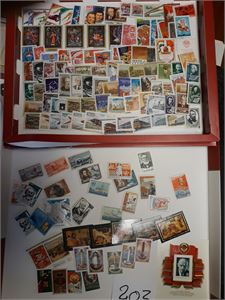 SOVJET xx en del merker i pose inkl noe fra 50-tallet. Alt postfriskt