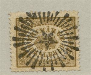 SVERIGE 1862 F13a, 3 öre brun stämplad, intyg H.O.W. "mycket gott exemplar" 3.3.5