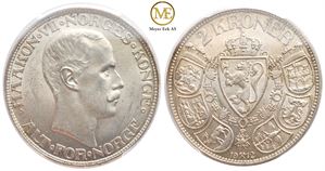 2 kroner 1912 Haakon VII. Kv.0