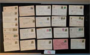 REISENDE 23 H-7 kort, alle med reisende stempler