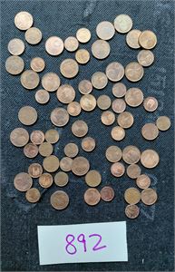 MYNTER-EURO 67 1, 2 og 5c fra mange land. Flere i kvalitet 0. Her er det bare å begynne å regne pålydende