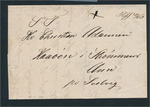 Brev håndskrevet "HOFF 29/8-60" (VF). Bak stemplet "SANDE I JARLSB.30-8-1860"