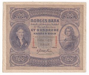 100 kroner 1943 C