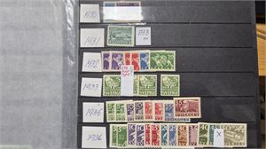 SVERIGE samling */** 1889-1972 med en del bättre, F233 a Slottet **, Berzelius BC-CB-par ** och flera häften