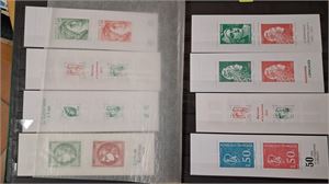 FRANKRIKE lokal utgåvor  från Ile Barbe och Ile Roy.  Fantasifrimärken  i tjock insticksbok. Kuriosa