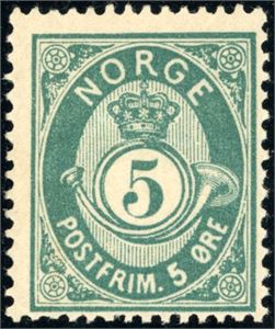 42 II. 5 øre 21 mm. (6.300,-).