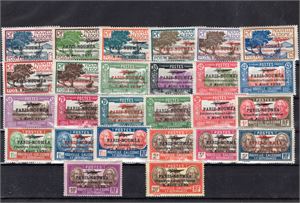 FRANSKA KOLONIER, NYA KALEDONIEN 1933, Yv. 3-28* Luftpostserien . (Yv € 305)
