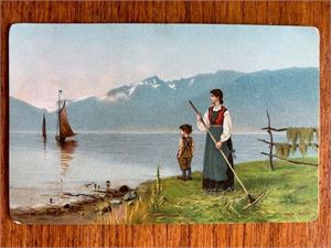 KARTONGKORT - Brukt  - Enerett Knud Larsen