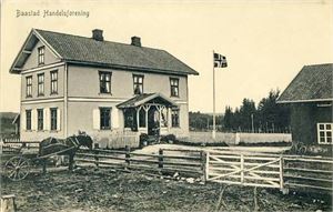 Østfold Baastad Handelsforening (Mansrud, uten nr). Småf. s/hv. Stpl. Slitu 19-III-12. Pen kvalitet.