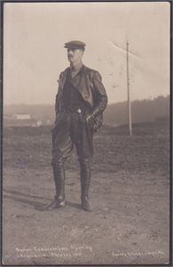 Baron Cederstrøm .  Nærbilde av Baronen i Kristiania oktober 1910 (E&co)   st. 5/11-10.