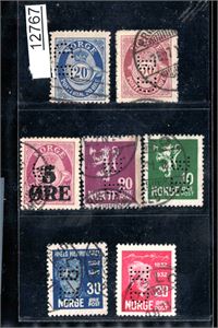PERFINS "B D" lot på Nk 103, 108, 117, 127, 141, 175 og 187
