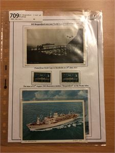 D/S Bergensfjord.   3 kort på A4 plansje.