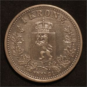 1 krone 1881. Kv.1+