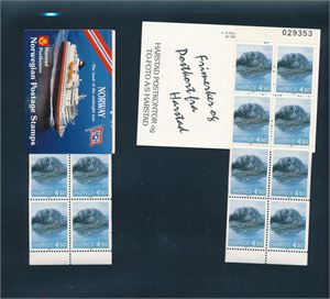 LOKALHEFTE Nk 1226 Harstad Postkontor - Hurigruten med Nk 1226 x8 i hvert. 2 forskjellige hefter: Med og uten nummer.