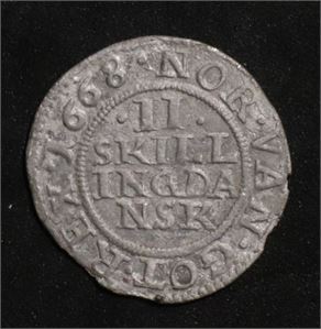 2 skilling 1668 Norge 01 NMD 228, S. 105